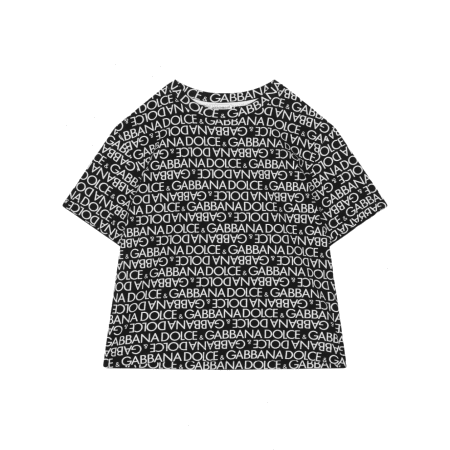 DOLCE & GABBANA KIDS LOGO-PRINT COTTON T-SHIRT