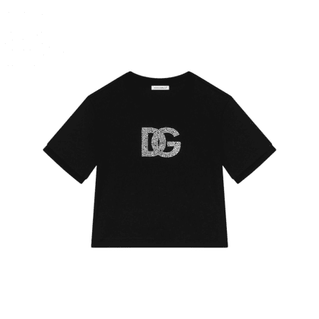 DOLCE & GABBANA KIDS LOGO-EMBELLISHED COTTON T-SHIRT