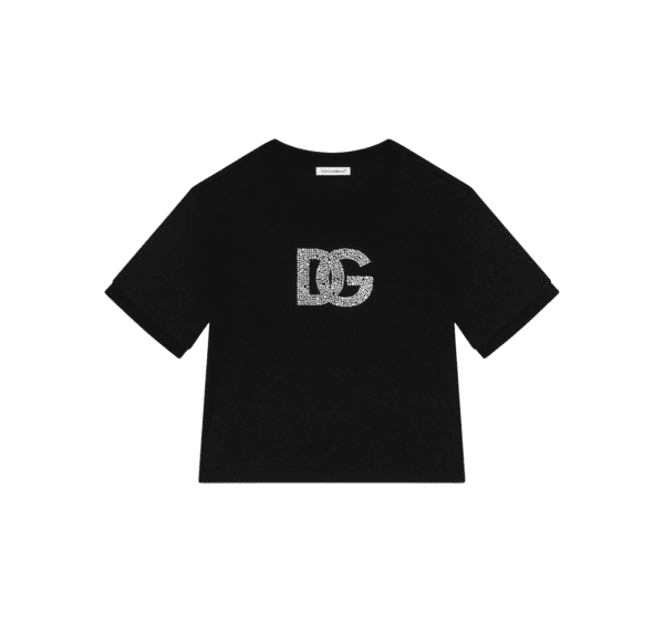 DOLCE & GABBANA KIDS LOGO-EMBELLISHED COTTON T-SHIRT