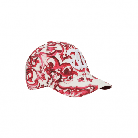 DOLCE & GABBANA KIDS MAJOLICA-PRINT BASEBALL CAP