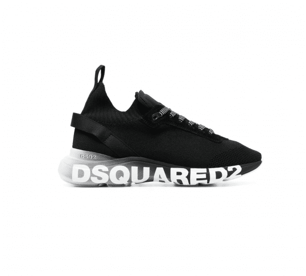 DSQUARED2 LOGO-PRINT LOW-TOP SNEAKERS