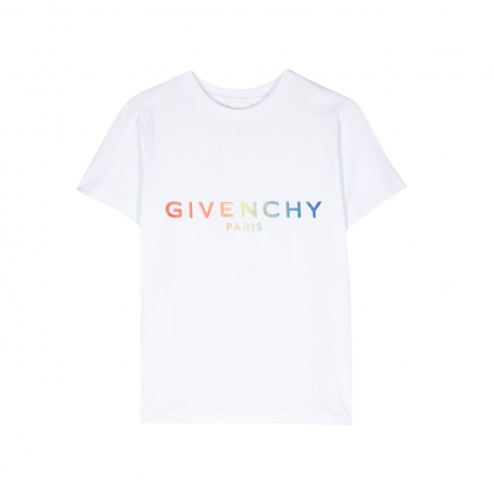 GIVENCHY KIDS GRADIENT LOGO-EMBROIDERED T-SHIRT(1)