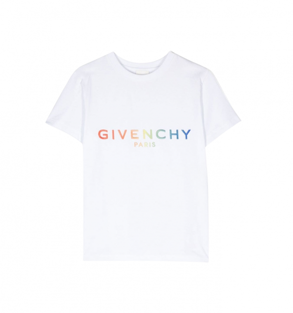 GIVENCHY KIDS GRADIENT LOGO-EMBROIDERED T-SHIRT(1)