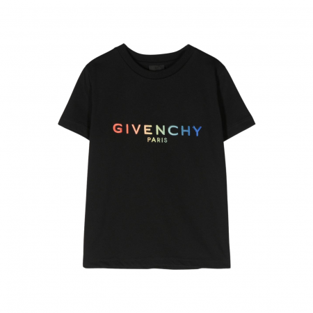 GIVENCHY KIDS GRADIENT LOGO-EMBROIDERED T-SHIRT