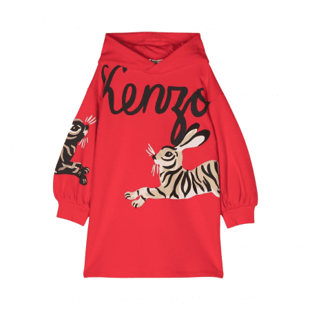 KENZO KIDS RABBIT-PRINT DRESS