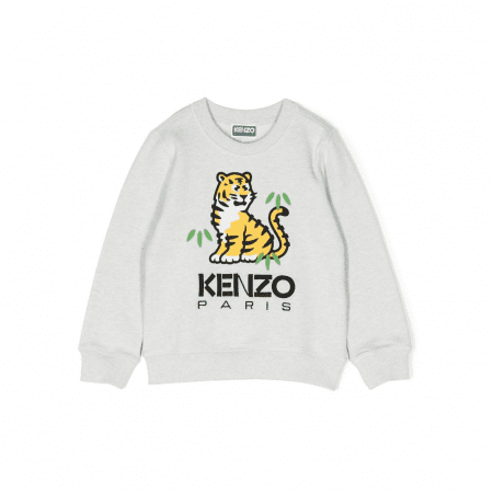 KENZO KIDS TIGER-MOTIF EMBROIDERED SWEATSHIRT