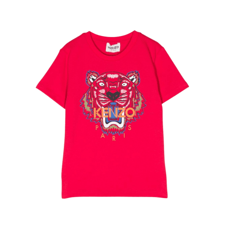 KENZO KIDS TIGER-MOTIF COTTON T-SHIRT