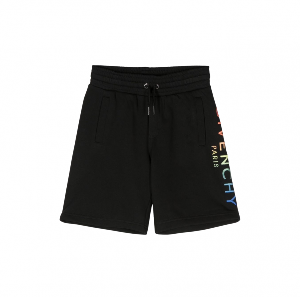 GIVENCHY KIDS GRADIENT-EFFECT LOGO-EMBROIDERED SHORTS