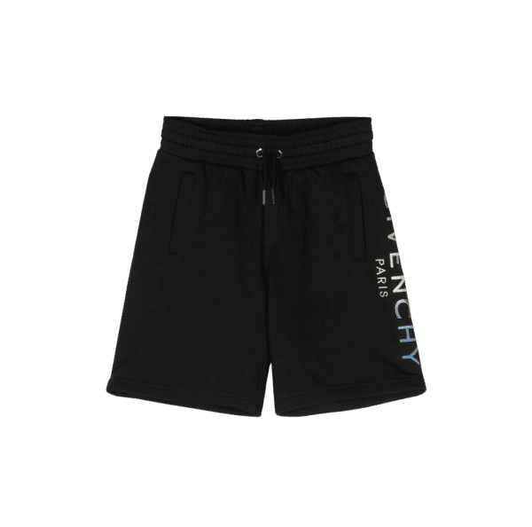 GIVENCHY KIDS GRADIENT-EFFECT LOGO-EMBROIDERED SHORTS