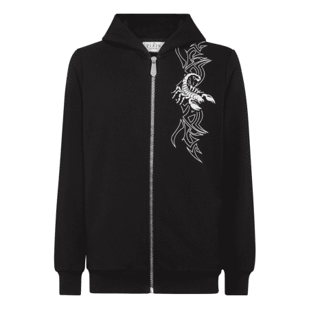 PHILIPP PLEIN SCORPION ZIP-UP HOODIE