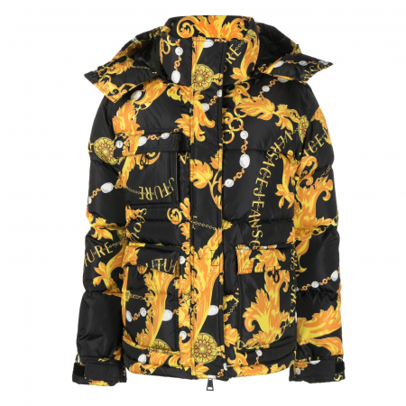 VERSACE JEANS COUTURE LOGO COUTURE-PRINT PUFFER JACKET