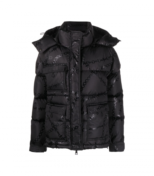 VERSACE JEANS COUTURE CHAIN-PRINT PUFFER JACKET
