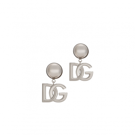 DOLCE & GABBANA RHINESTONE-EMBELLISHED D&G EARRINGS