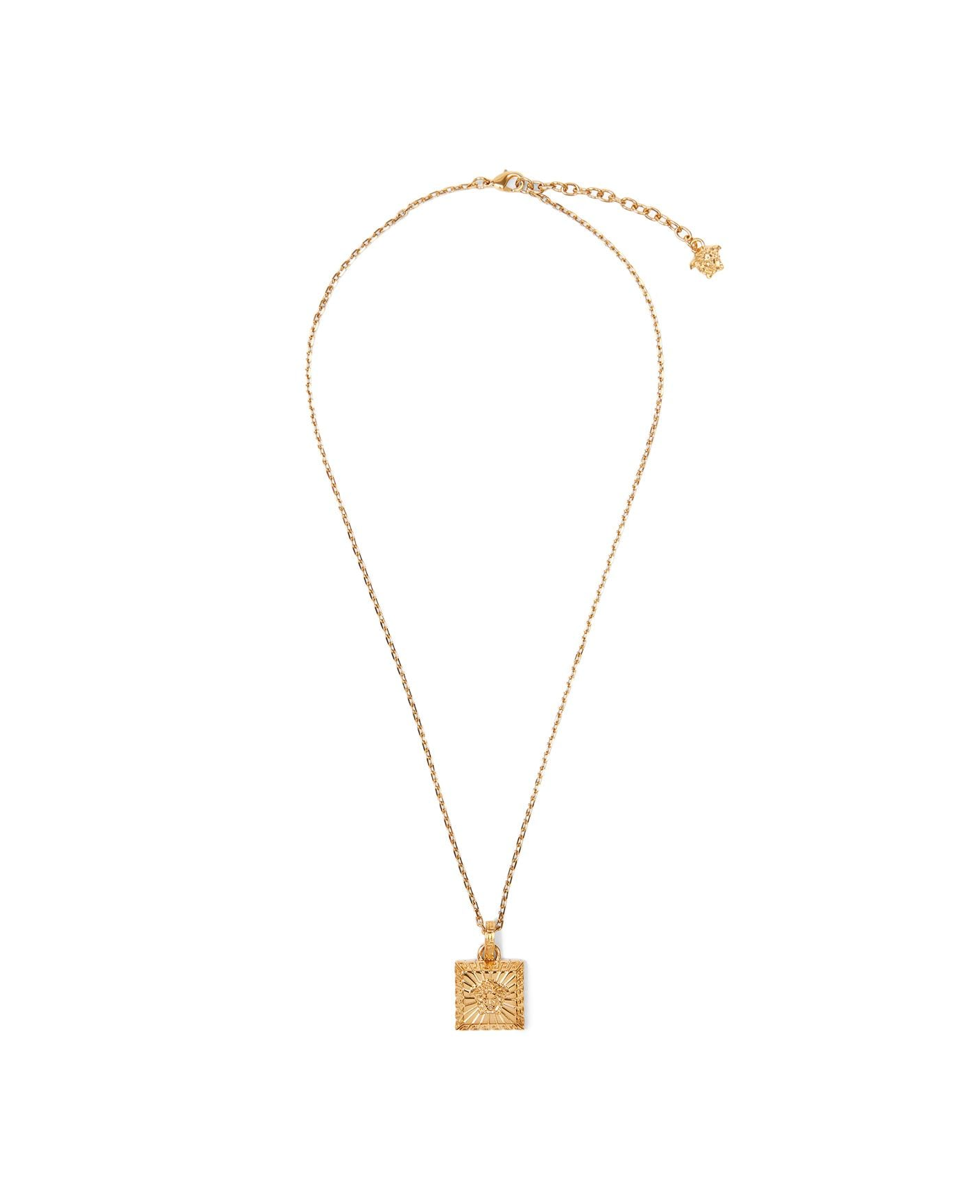 Versace gold pendant necklace deals