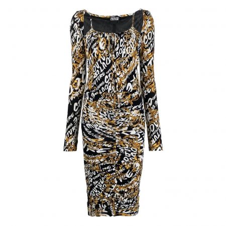 logo-print midi-dress
