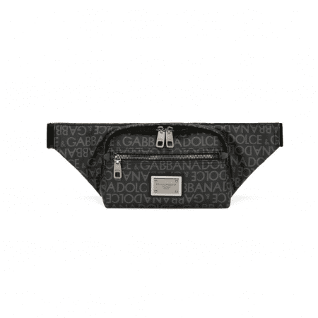 DOLCE & GABBANA LOGO-JACQUARD BELT BAG