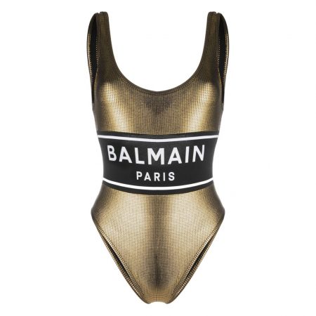 BALMAIN-LOGO-PRINT-METALLIC-EFFECT-SWIMSUIT-ITEM-20939453