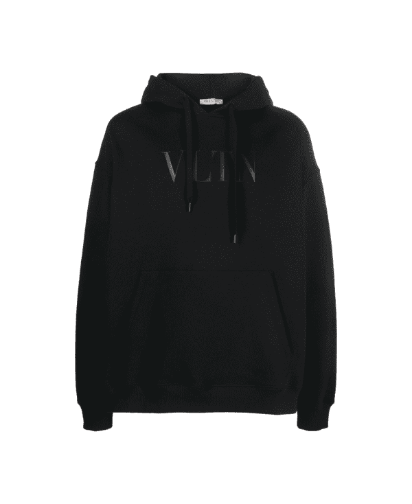 VALENTINO GARAVANI LOGO-PRINT COTTON HOODIE