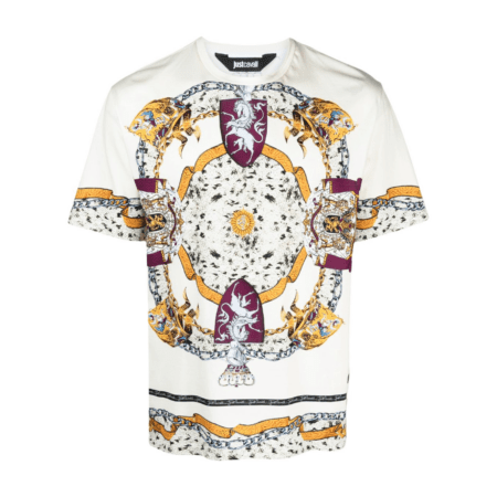 JUST CAVALLI GRAPHIC-PRINT COTTON T-SHIRT