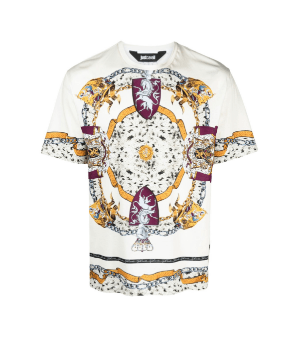 JUST CAVALLI GRAPHIC-PRINT COTTON T-SHIRT