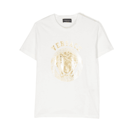 VERSACE KIDS MEDUSA-HEAD PRINT COTTON T-SHIRT