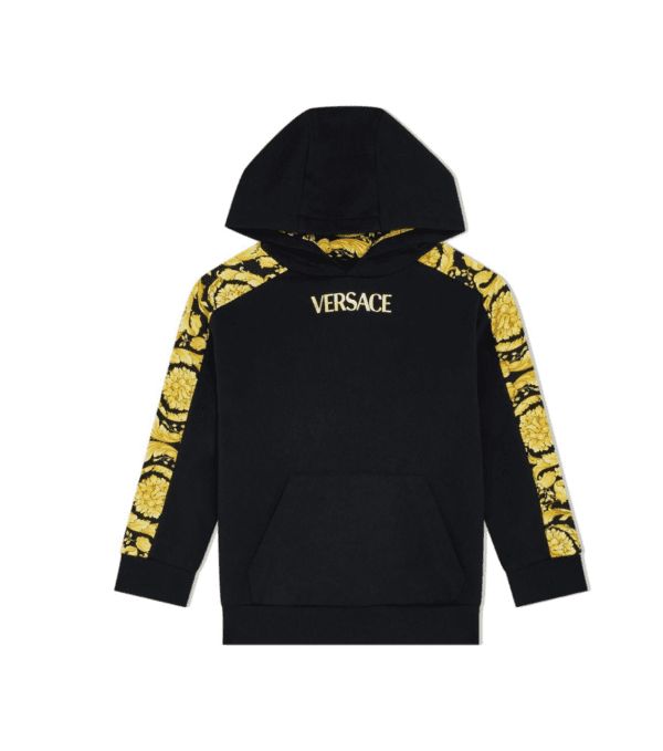 VERSACE KIDS BAROCCO-PRINT COTTON HOODIE