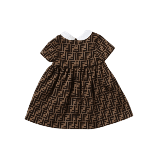 FENDI KIDS IN COTTON BLEND DRESS