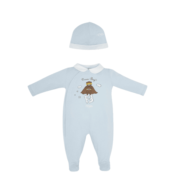 FENDI LIGHT BLUE BABYGROW SET