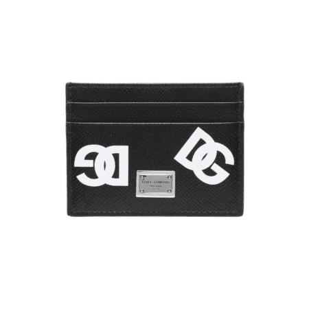 DOLCE & GABBANA LOGO PRINT LEATHER CARDHOLDER