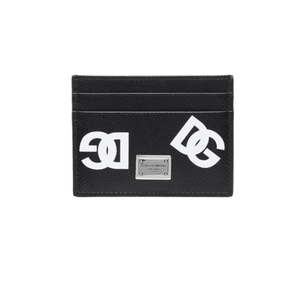 DOLCE & GABBANA LOGO PRINT LEATHER CARDHOLDER