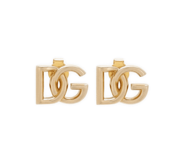 DOLCE & GABBANA LOGO-PLAQUE POLISHED EARRINGS