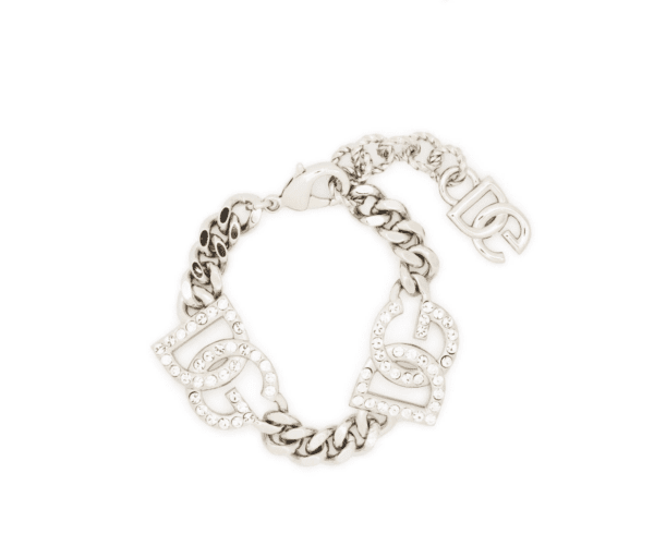 DOLCE & GABBANA CRYSTAL-EMBELLISHMENT LINK-CHAIN BRACELET