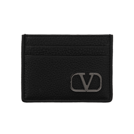 VALENTINO GARAVANI V-LOGO LEATHER CARDHOLDER