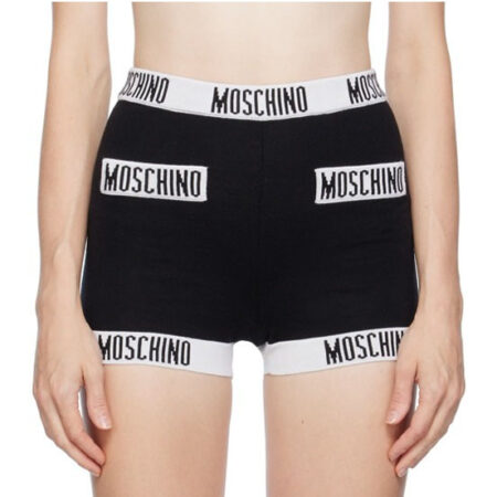 moschino-black-jacquard-shorts