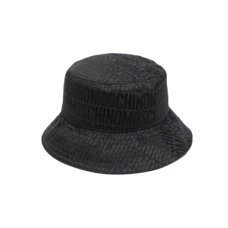 MOSCHINO LOGO-PRINT BUCKET HAT