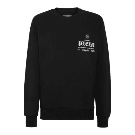 PHILIPP PLEIN LOGO-PRINT COTTON SWEATSHIRT