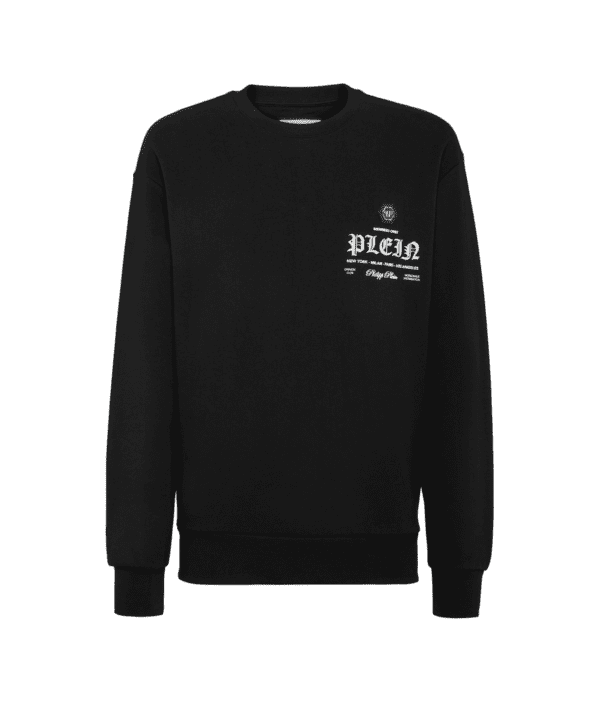 PHILIPP PLEIN LOGO-PRINT COTTON SWEATSHIRT