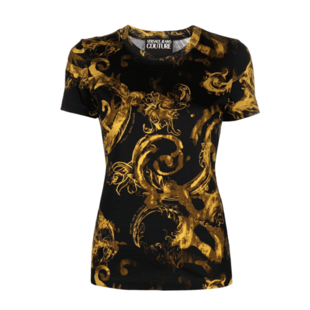 VERSACE JEANS COUTURE WATERCOLOUR COUTURE COTTON T-SHIRT