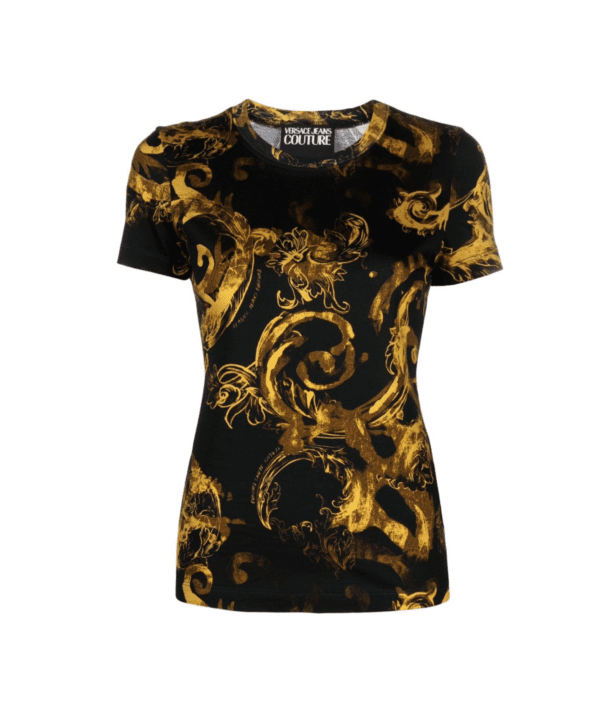 VERSACE JEANS COUTURE WATERCOLOUR COUTURE COTTON T-SHIRT