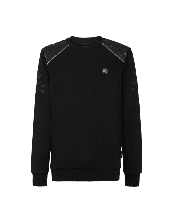 PHILIPP PLEIN LOGO-PRINT CREW-NECK SWEATSHIRT