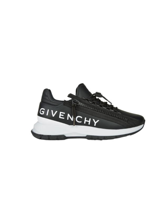 GIVENCHY SPECTRE RUNNER IN LEATHER WITH ZIP SNEAKERS