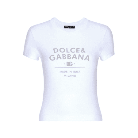 DOLCE & GABBANA LOGO-PRINT COTTON-BLEND T-SHIRT