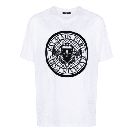 BALMAIN COIN COTTON T-SHIRT