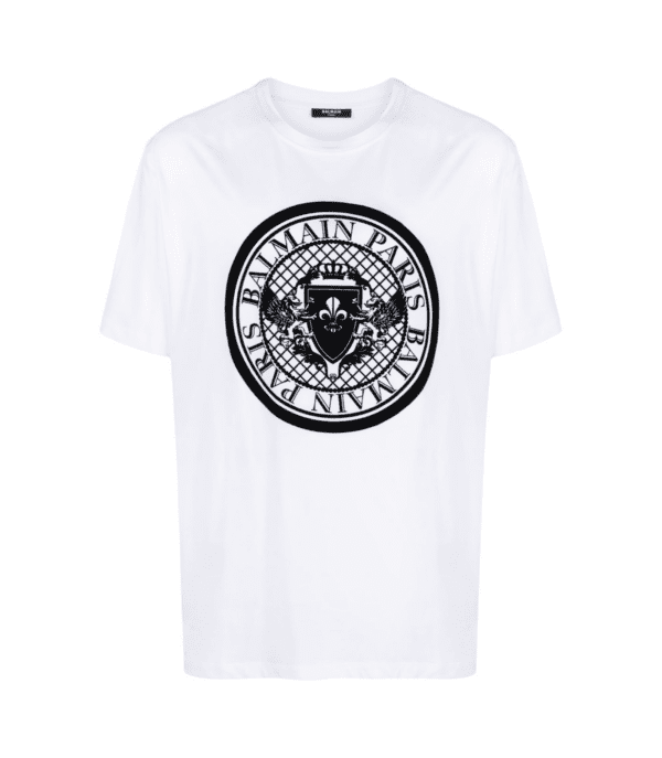 BALMAIN COIN COTTON T-SHIRT