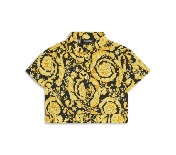 VERSACE KIDS BAROCCO-PRINT SHORT-SLEEVE SHIRT