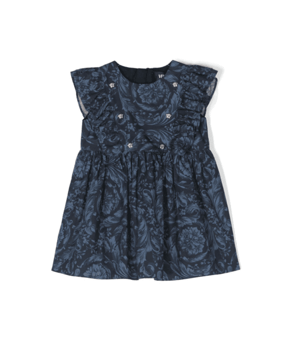 VERSACE KIDS BAROCCO-PRINT COTTON DRESS