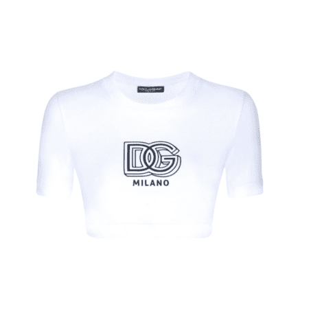 DOLCE & GABBANA LOGO-PRINT COTTON-BLEND T-SHIRT