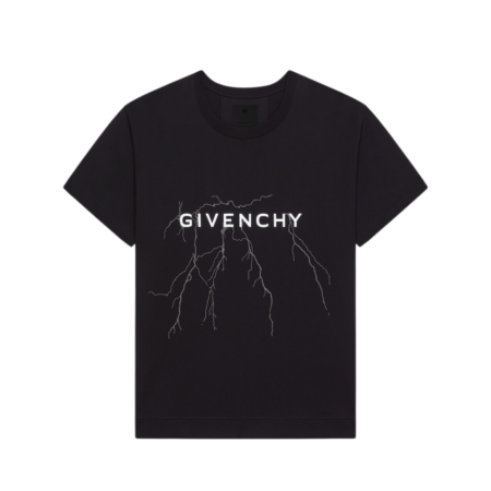 GIVENCHY BOXY IN COTTON WITH REFLECTIVE ARTWORK FIT T-SHIRT