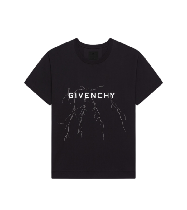 GIVENCHY BOXY IN COTTON WITH REFLECTIVE ARTWORK FIT T-SHIRT