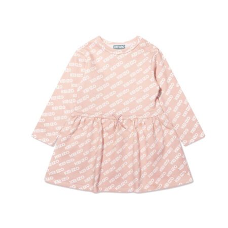 KENZO KIDS LOGO-PRINT FLARED DRESS